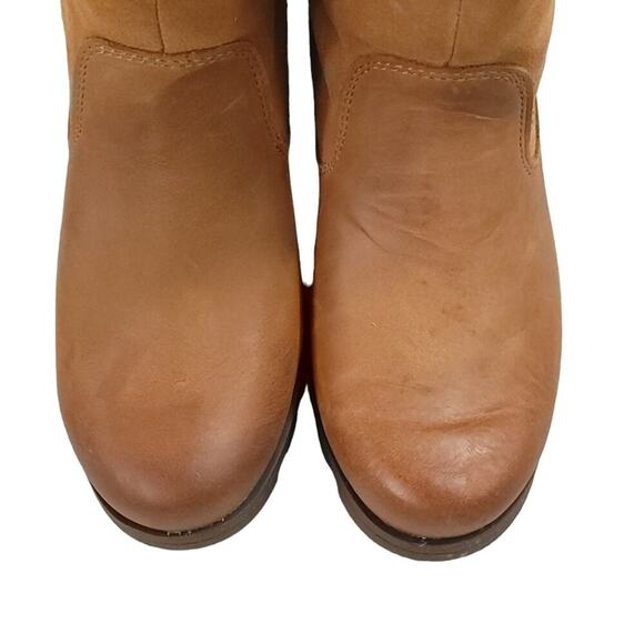 Sorel Emelie Foldover Casual Boots in Camel Brown Waterproof Leather Suede - Picture 5 of 14